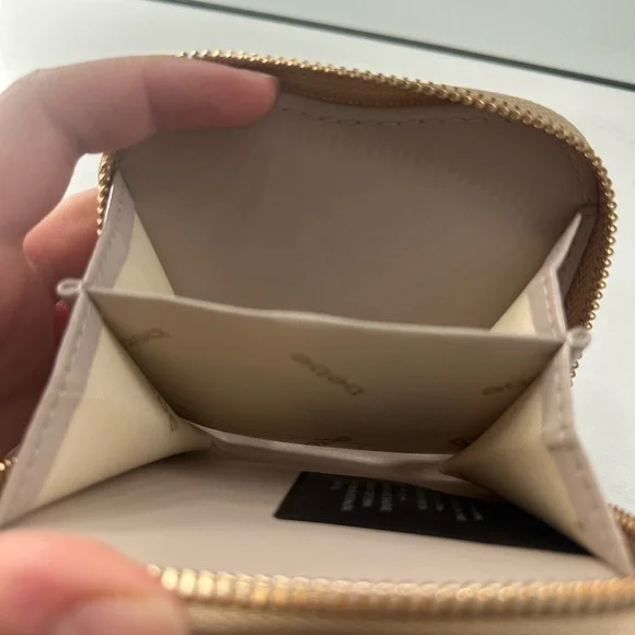 Bebe Beige Wallet with Gold Zipper - Picture 3 of 3